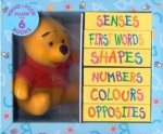 Pooh Huggable Gift Box  6 Books  Plush Toy