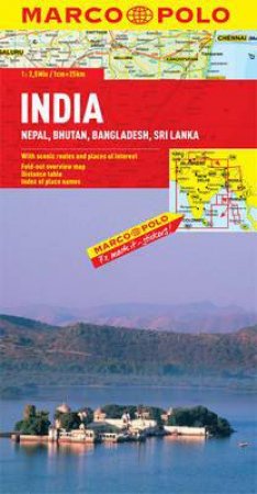 Marco Polo India Nepal Sri Lanka Map by Various 