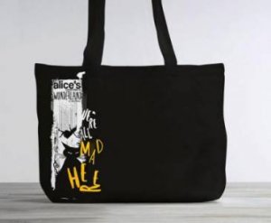 Alice's Adventure in Wonderland Fashionable Tote Bag by Publikumart