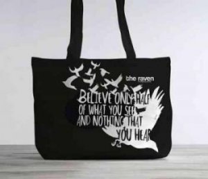 Raven Fashionable Tote Bag by Publikumart